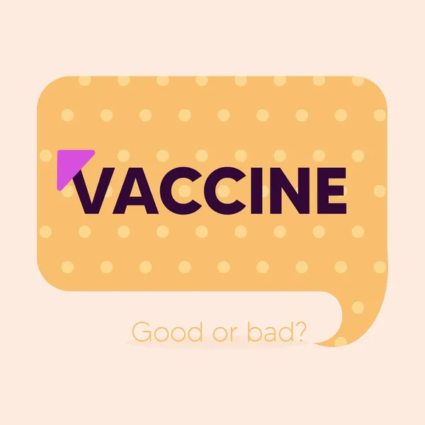 Figyelmeztetés a vakcina beadását követően — Stock Vector