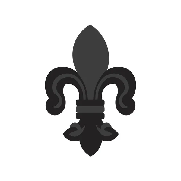 Izolowana dekoracja Fleur de lis — Wektor stockowy