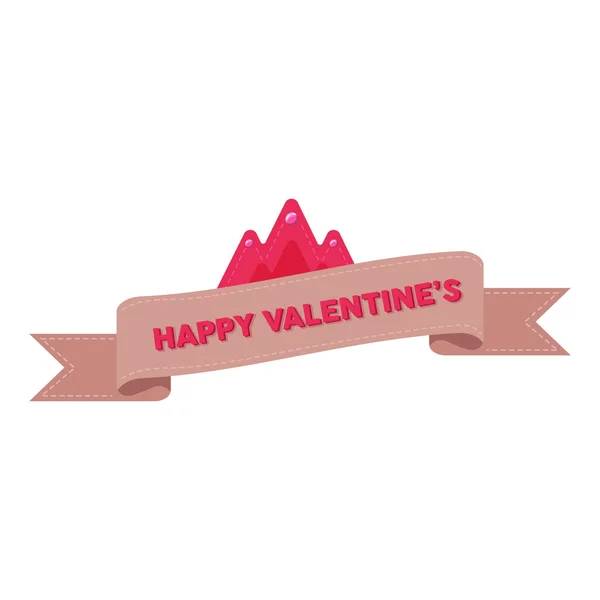 Día de San Valentín aislado beige — Vector de stock