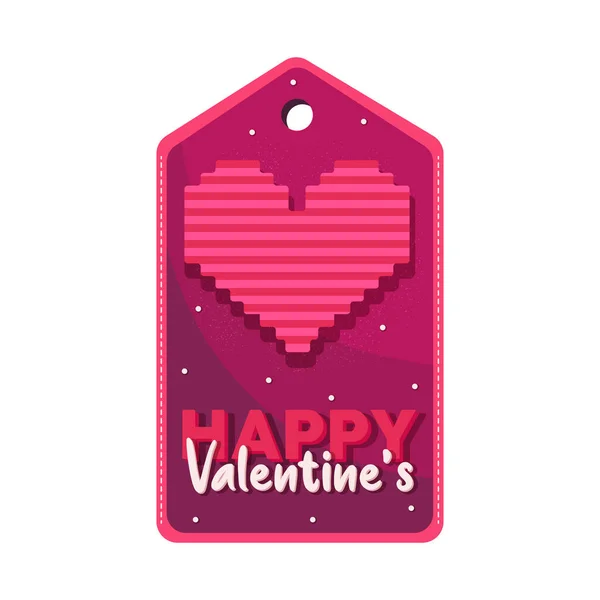 Isolated Valentines day ticket pink — Stock Vector