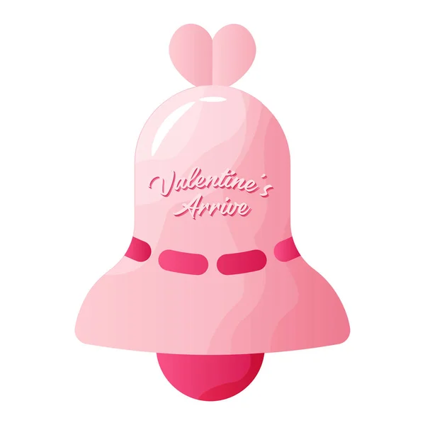 Isolated valentines day bell — Stock Vector