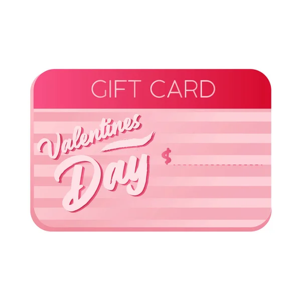 Isolierte Valentinstag-Kreditkarte — Stockvektor