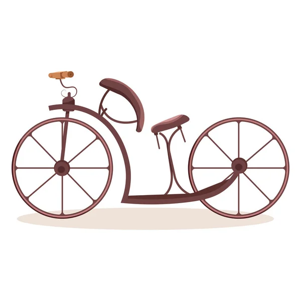 Vélo isolé antique — Image vectorielle