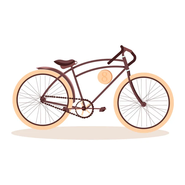 Vélo isolé classique — Image vectorielle