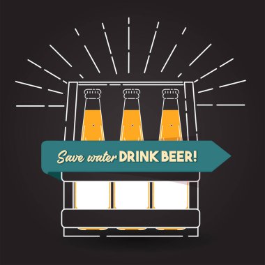 Şişeler siyah bira.