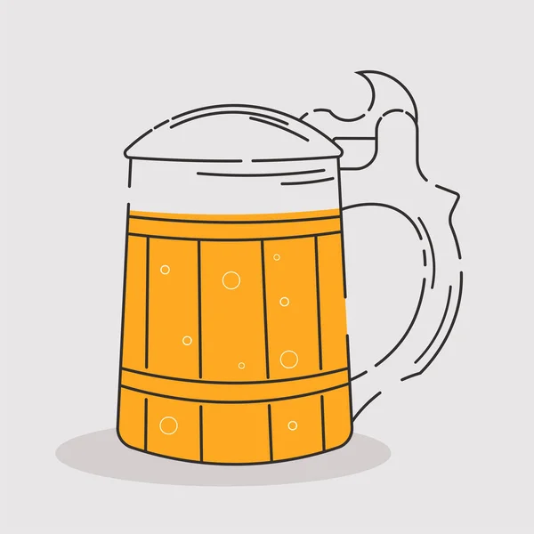 Стеклянное пиво — стоковый вектор