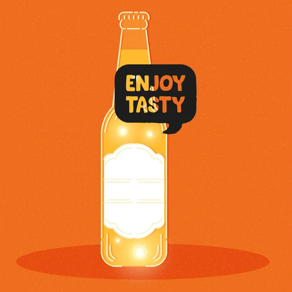 Bottle beer orange — Stock Vector