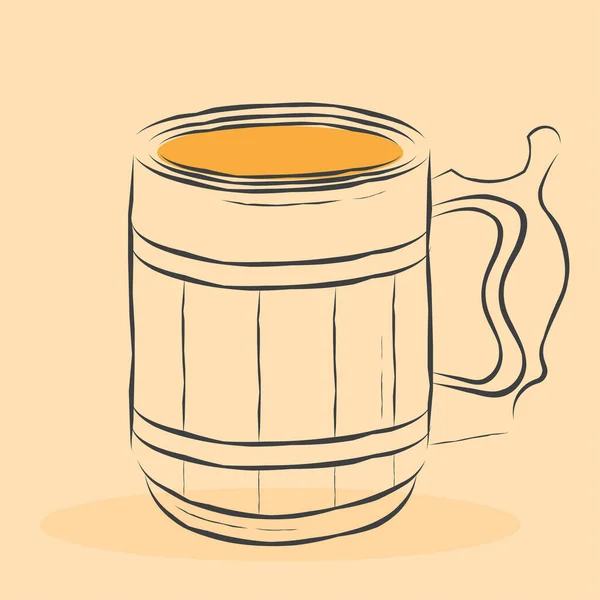 Dibujo de cerveza — Vector de stock