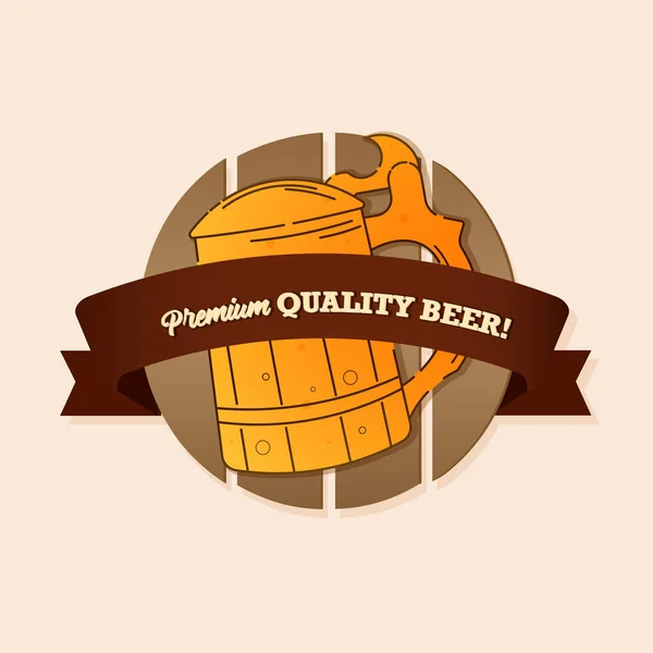 Logotipo de cerveja de vidro — Vetor de Stock