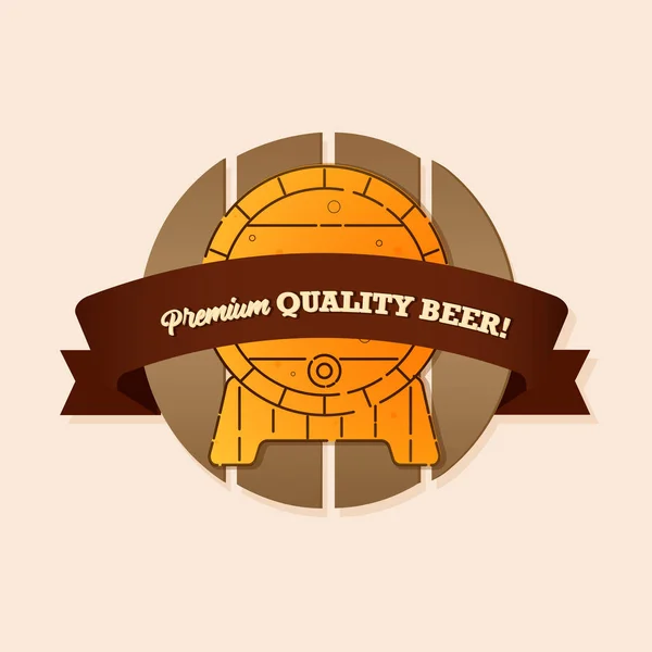 Logotipo de cerveja barril — Vetor de Stock