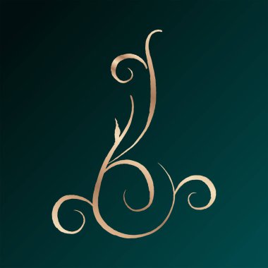 Altın sarısı büyük arabesk sanatı koyu arkaplan