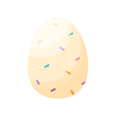 İzole edilmiş beyaz paskalya yumurtası sembolü