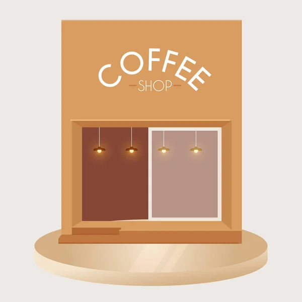 Geïsoleerde houten pub coffeeshop — Stockvector