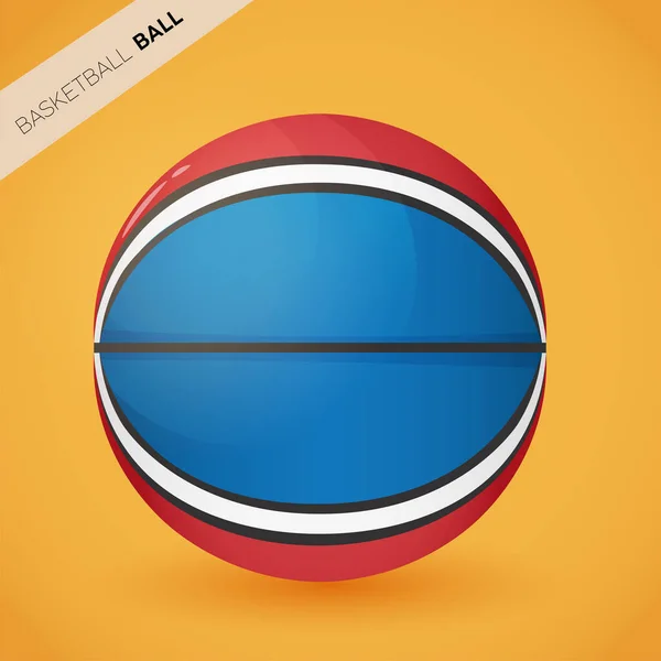 Balón azul baloncesto deporte equipo jugar — Vector de stock