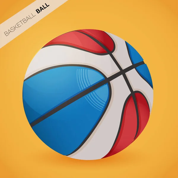 Balón americano baloncesto deporte equipo jugar — Vector de stock