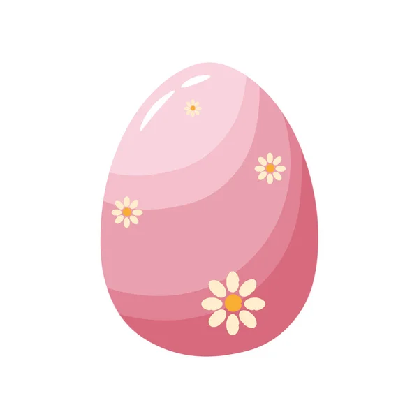 Símbolo de ovo de Páscoa rosa isolado — Vetor de Stock
