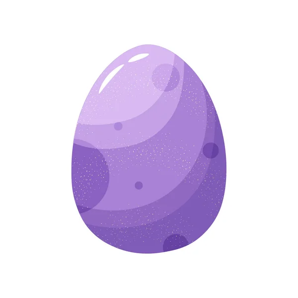 Huevo de Pascua púrpura aislado símbolo de vacaciones — Vector de stock