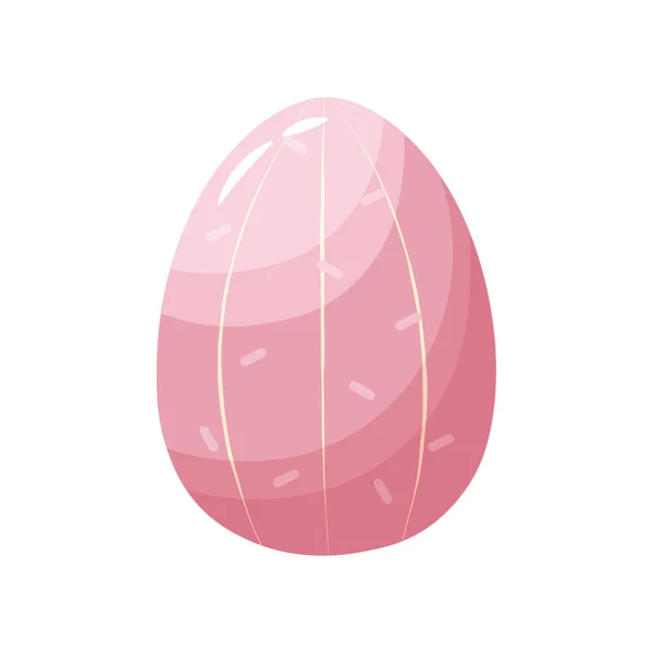 Isolated pink easter egg symbol holiday — Stock Vector