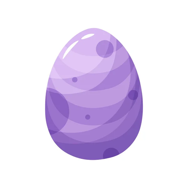 Huevo de Pascua púrpura aislado símbolo de vacaciones — Vector de stock