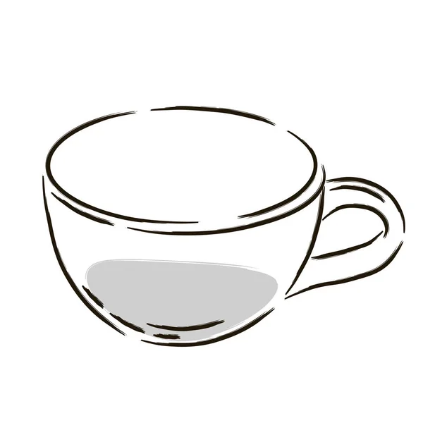 Izolovaný šálek kávy nápoj čerpat — Stockový vektor