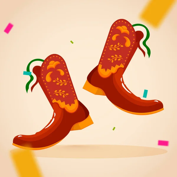 Bege figura botas cinco de maionese — Vetor de Stock