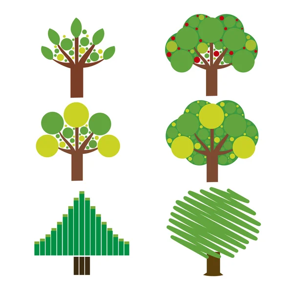 Abstraktní stromy — Stockový vektor