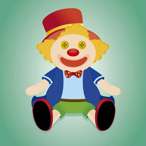 Juguete payaso — Vector de stock