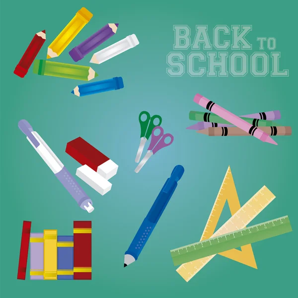 Objets scolaires — Image vectorielle