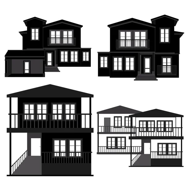 Buildings Silhouettes — Stock Vector