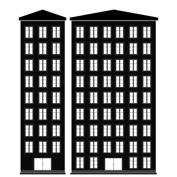 Gebäudesilhouette — Stockvektor