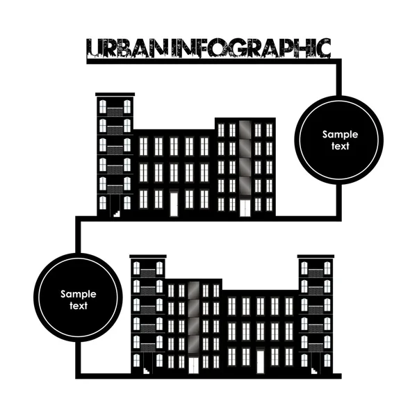 Инфографика здания — стоковый вектор