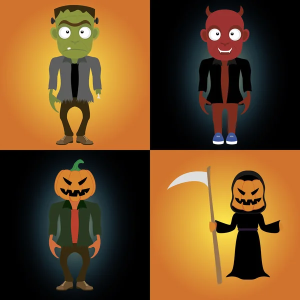 Costumes d'Halloween — Image vectorielle