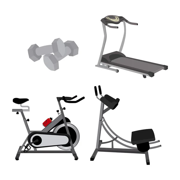 Objetos de gimnasio — Vector de stock