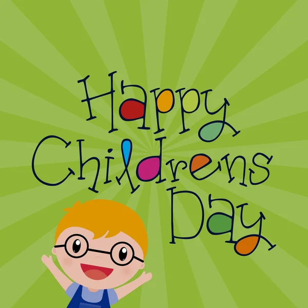 Heureux jour des enfants — Image vectorielle