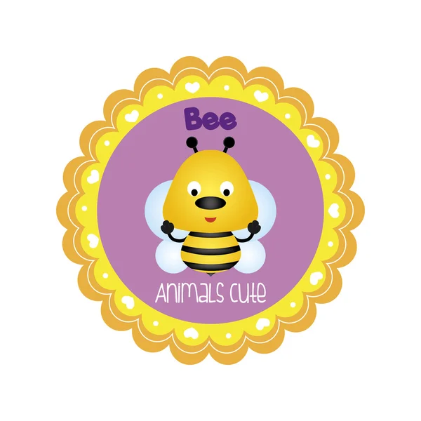 Bee label — Stockvector