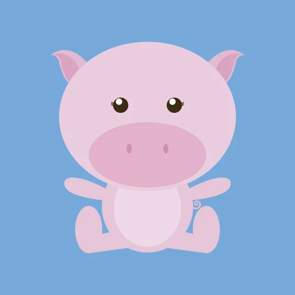 Милая свинья — стоковый вектор