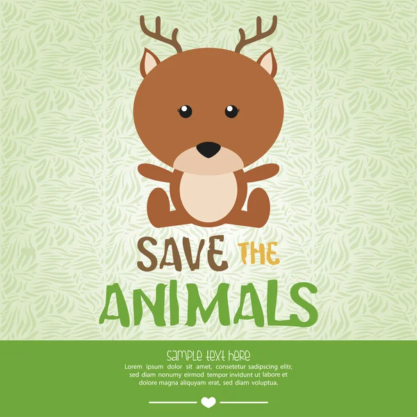 Save the Animals — Stock Vector