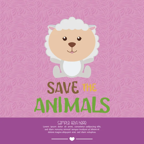 Save the Animals — Stock Vector