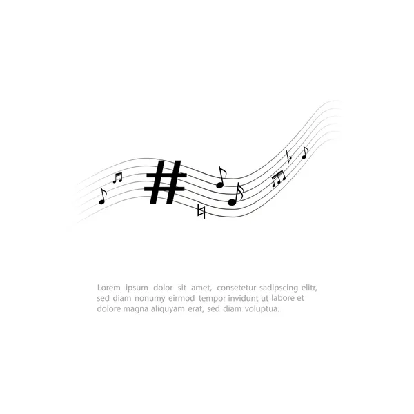 Музична нота — стоковий вектор