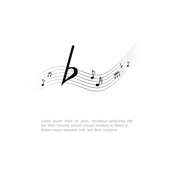 Nota musical — Vector de stock