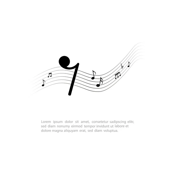 Музична нота — стоковий вектор