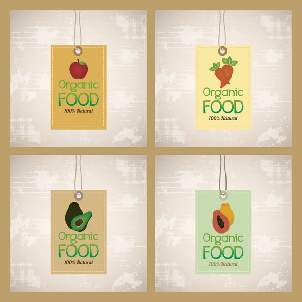 Alimentos ecológicos — Vector de stock