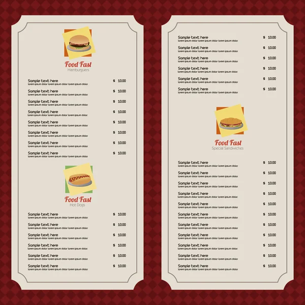 Menu — Image vectorielle