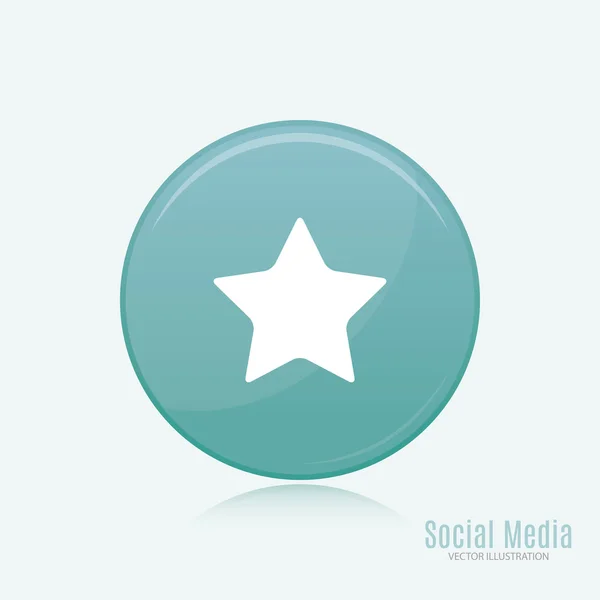 Ícone de mídia social — Vetor de Stock