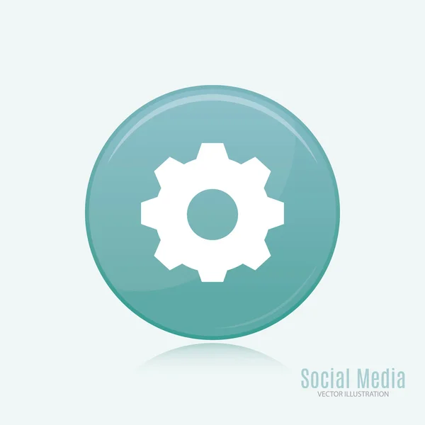Ikone der sozialen Medien — Stockvektor