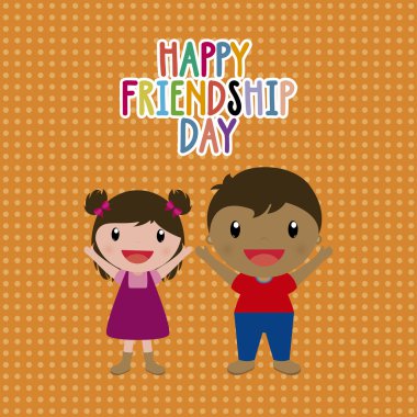 Renkli dostluk gün arka plan