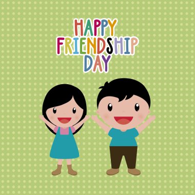 Renkli dostluk gün arka plan