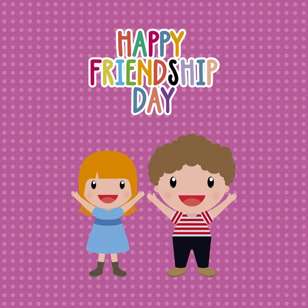 Colored Friendship day background — Stock Vector