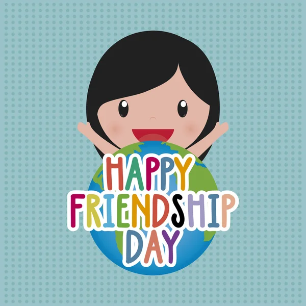 Colored Friendship day background — Stock Vector