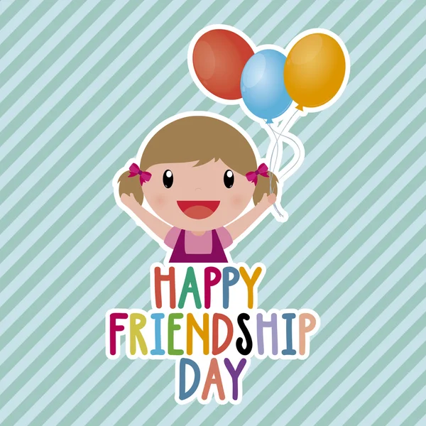 Colored Friendship day background — Stock Vector